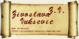 Živoslava Vukšević vizit kartica